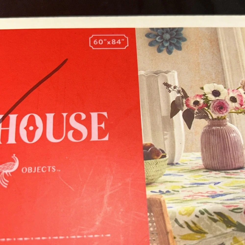 NWT Opalhouse Floral Tablecloth with Multicolor Design
